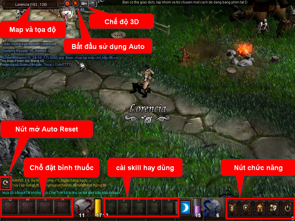 Chức năng chính của Game MU Hải Việt Chức năng chính của Game MU Hải Việt