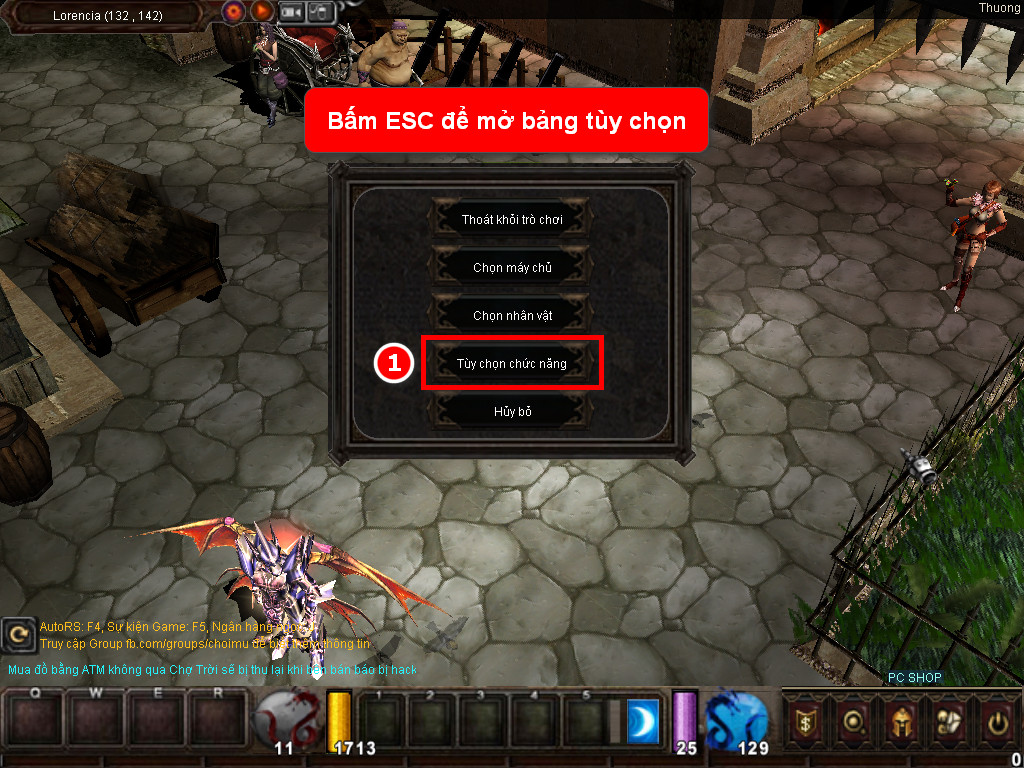 Chức năng chính của Game MU Hải Việt Chức năng chính của Game MU Hải Việt